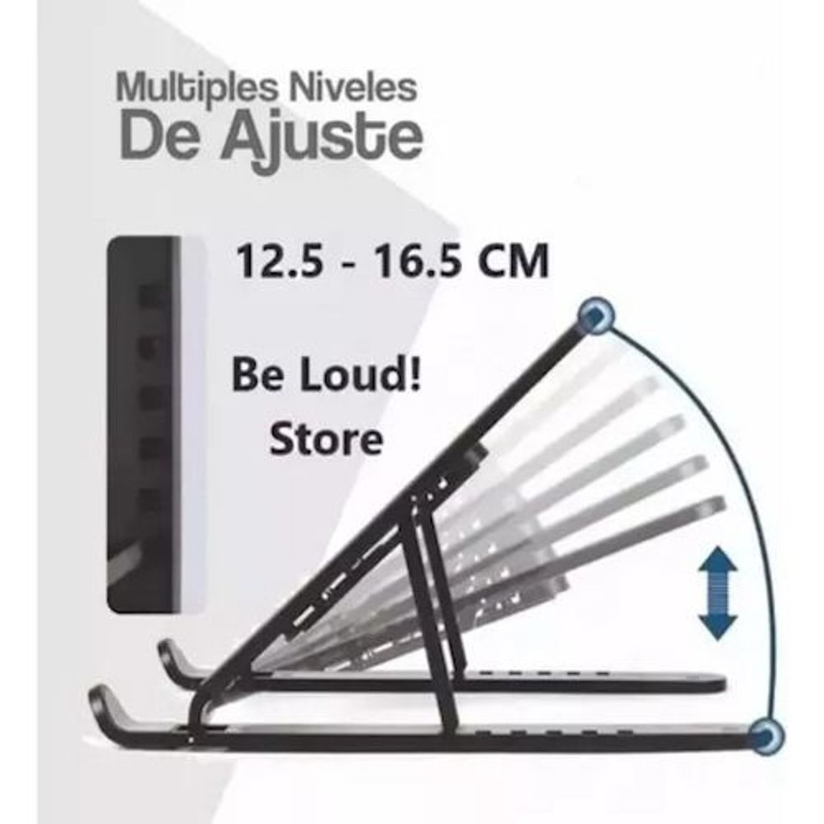 GENERICO - Base Soporte Ajustable Metálico Para Pc Portátil Laptop