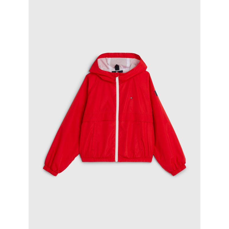 TOMMY HILFIGER - Chaqueta Essential Con Gorro Niña Rojo Tommy Hilfiger