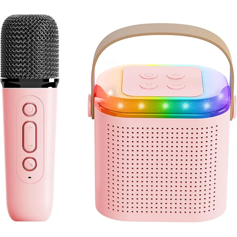 ONE PIXEL - Mini Parlante Y Micrófono Karaoke Para Niños Bluetooth Led