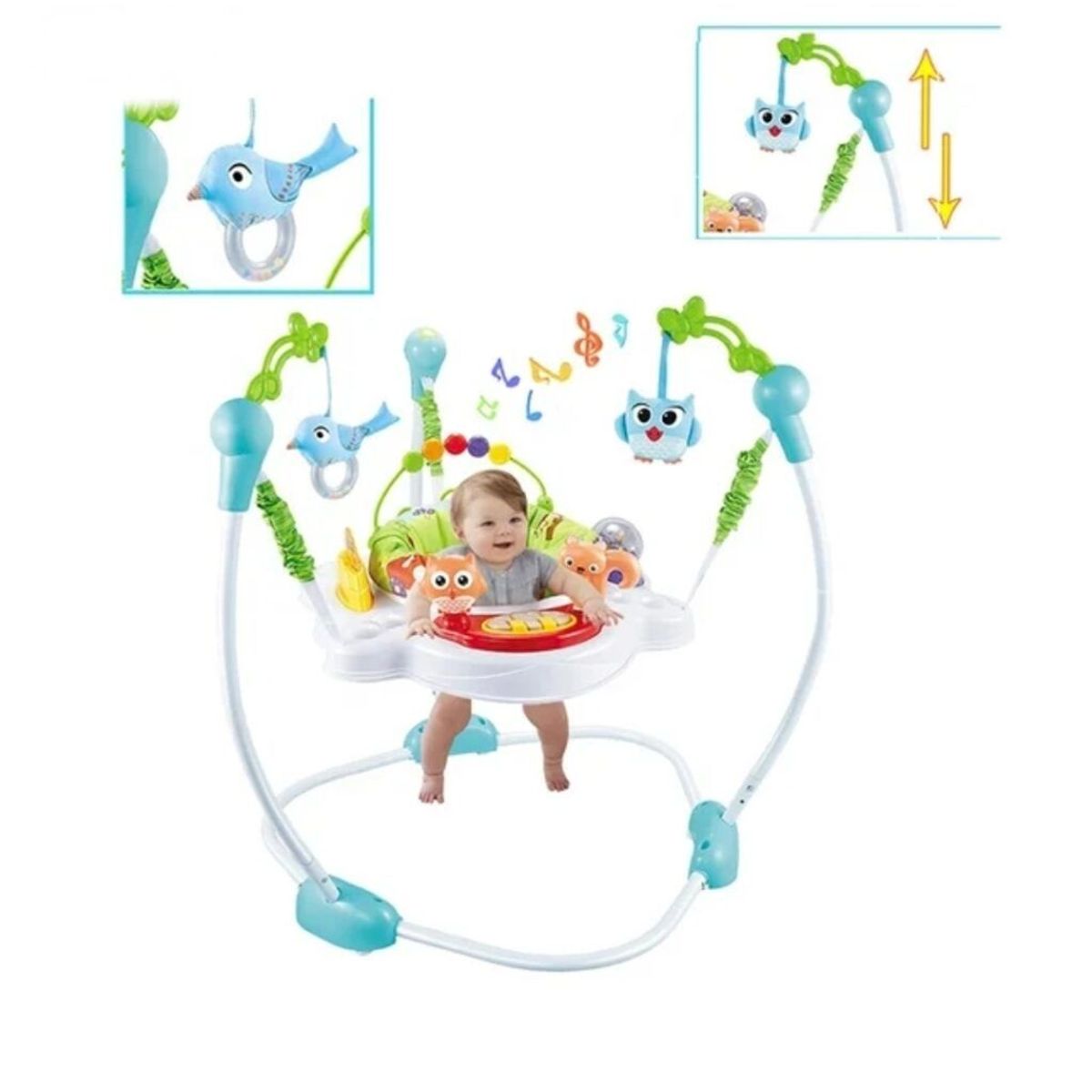 BABY ON - Saltarin Jumper Para Bebe Con Centro De Actividades Musical