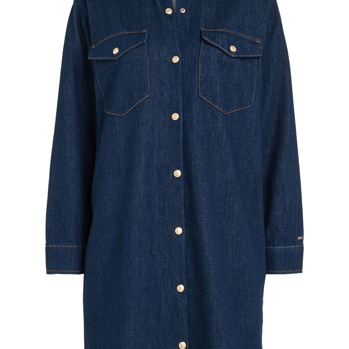 TOMMY HILFIGER - Vestido Camisero Denim Manga Larga Tommy Hilfiger