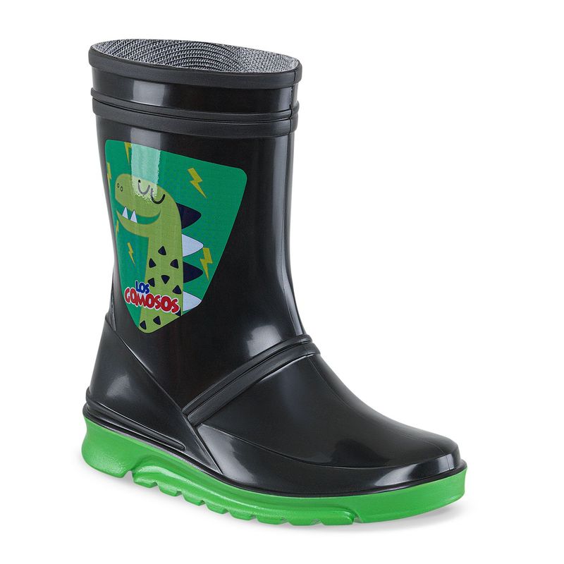 LOS GOMOSOS - Botas Lluvia Gaten Negro-Verde para Niño Los Gomosos
