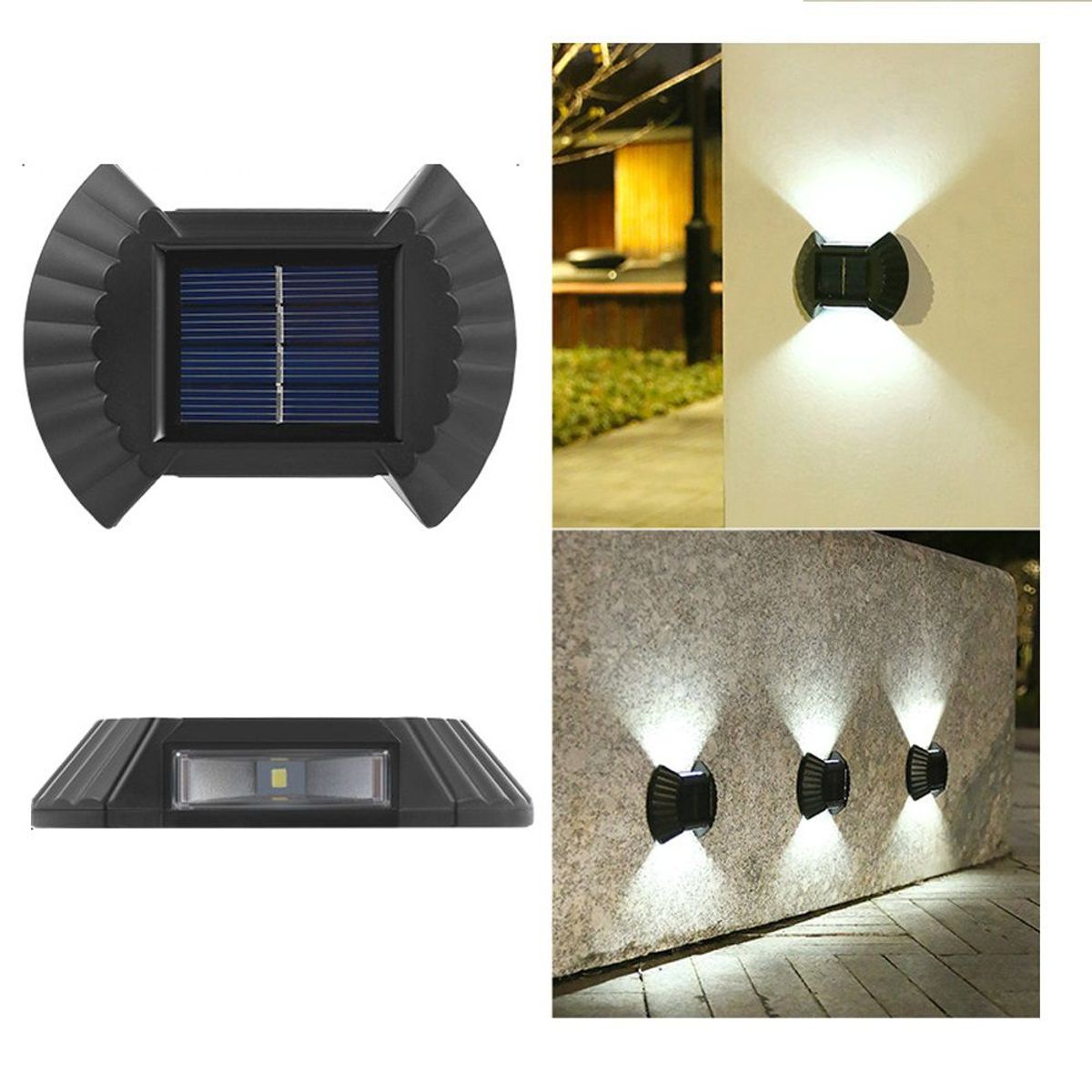 GENERICO - Luz  Solar  Exteriores Adhesivo A Prueba Agua Luz Blanca