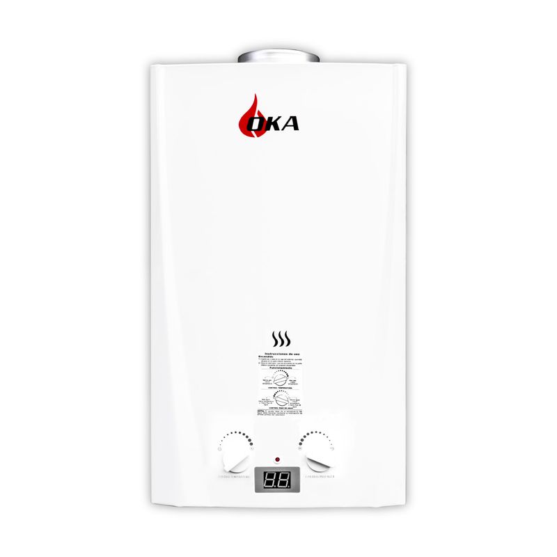OKA - CALENTADOR DE PASO OKA 6 Litros Tiro Natural A Gas Natural