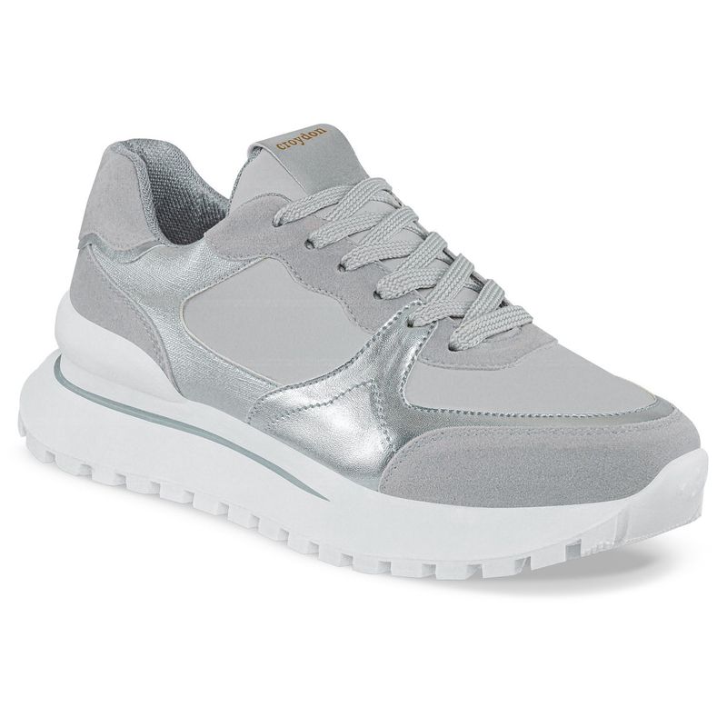 CROYDON - Tenis Ecrin Gris para Mujer Croydon