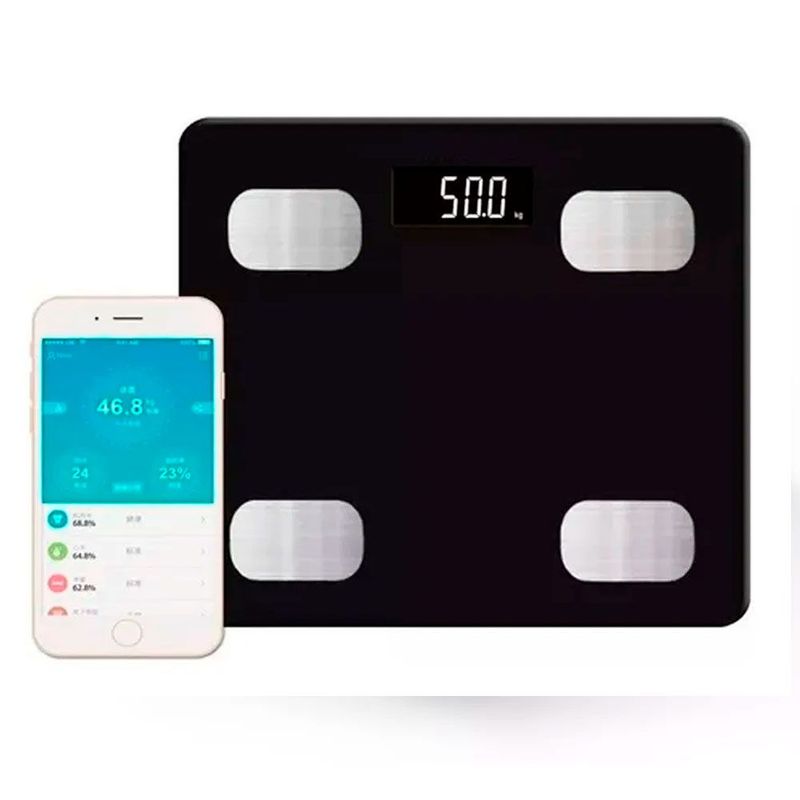 GENERICO - Bascula Inteligente Pesa Bluetooth Vidrio Templa Digital App.