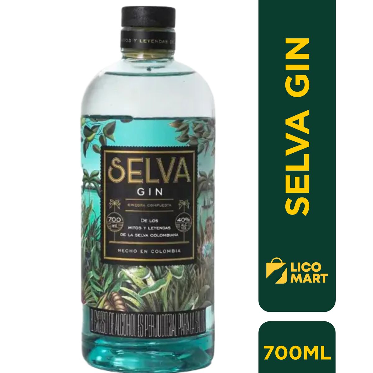 SELVA - SELVA GIN GINEBRA COMPUESTA DE LOS MITOS Y LEYENDAS COLOMBIANAS