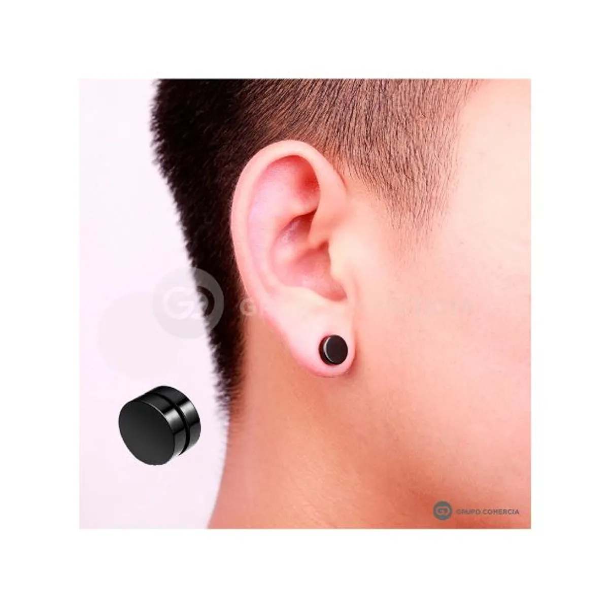 SHENGKE - Arete Pendiente Expansor Piercing  Magnético Imán X Unidad Unisex
