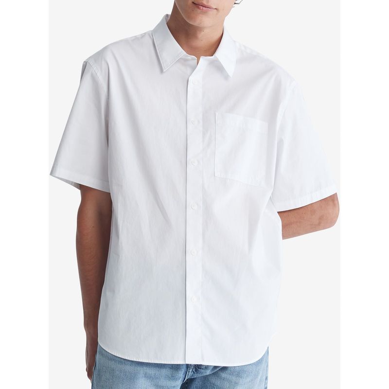 CALVIN KLEIN - Camisa Blanca Sencilla Y Solida Calvin Klein