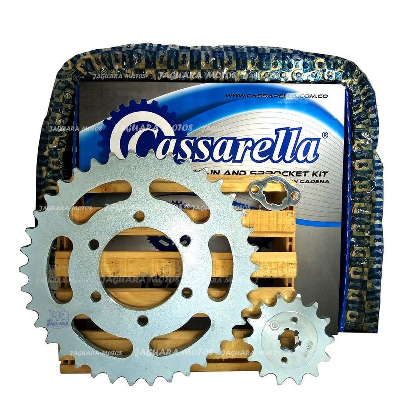 GENERICO - Kit Arrastre Avenger 220 Cadena Dorada Cassarella