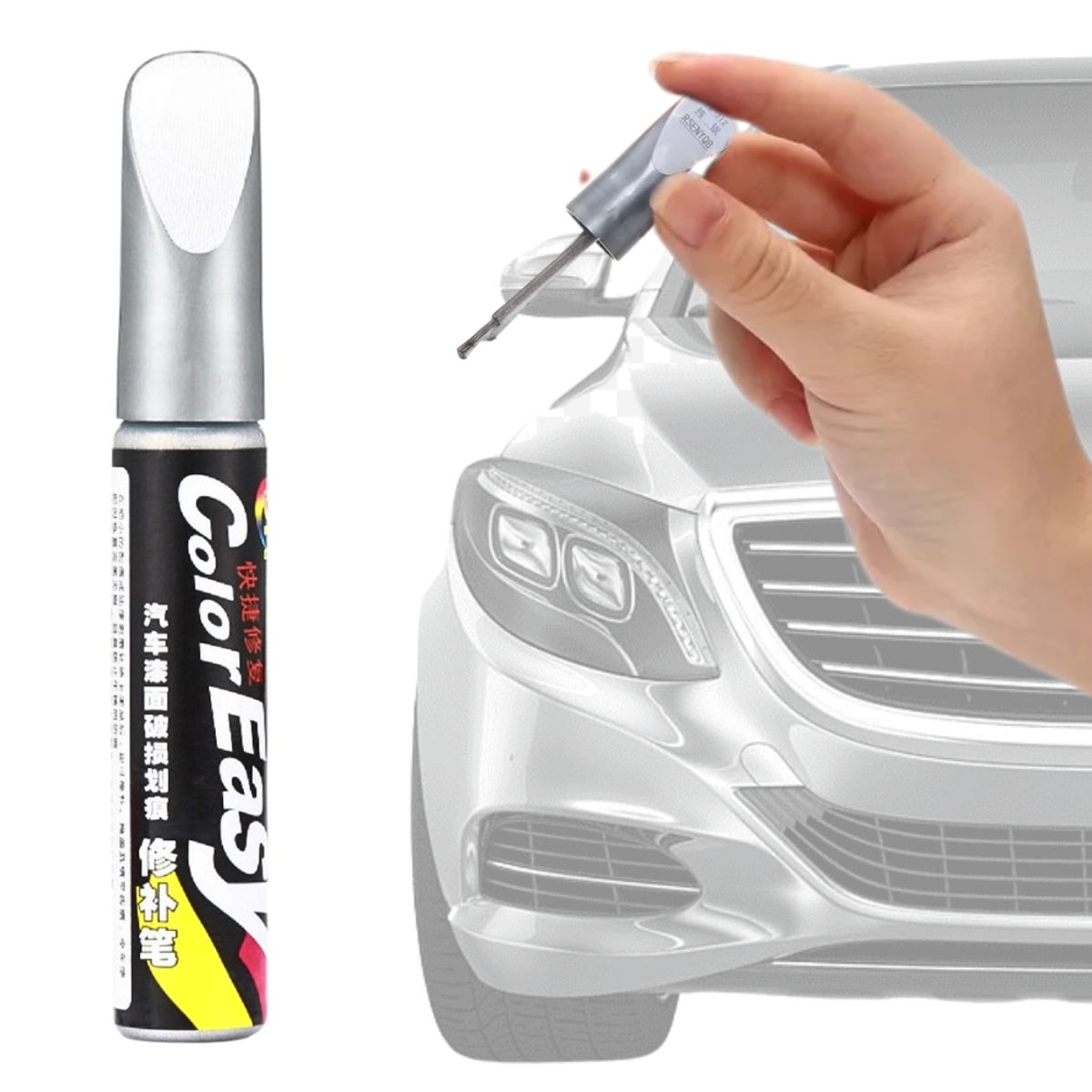 GENERICO - Esfero Repara Arregla Cubre Rayones Pintura Carro Moto 12ml Plateado