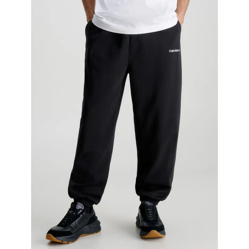 CALVIN KLEIN - Jogger Negro De Chándal Holgado Algodón Orgánico Calvin Klein