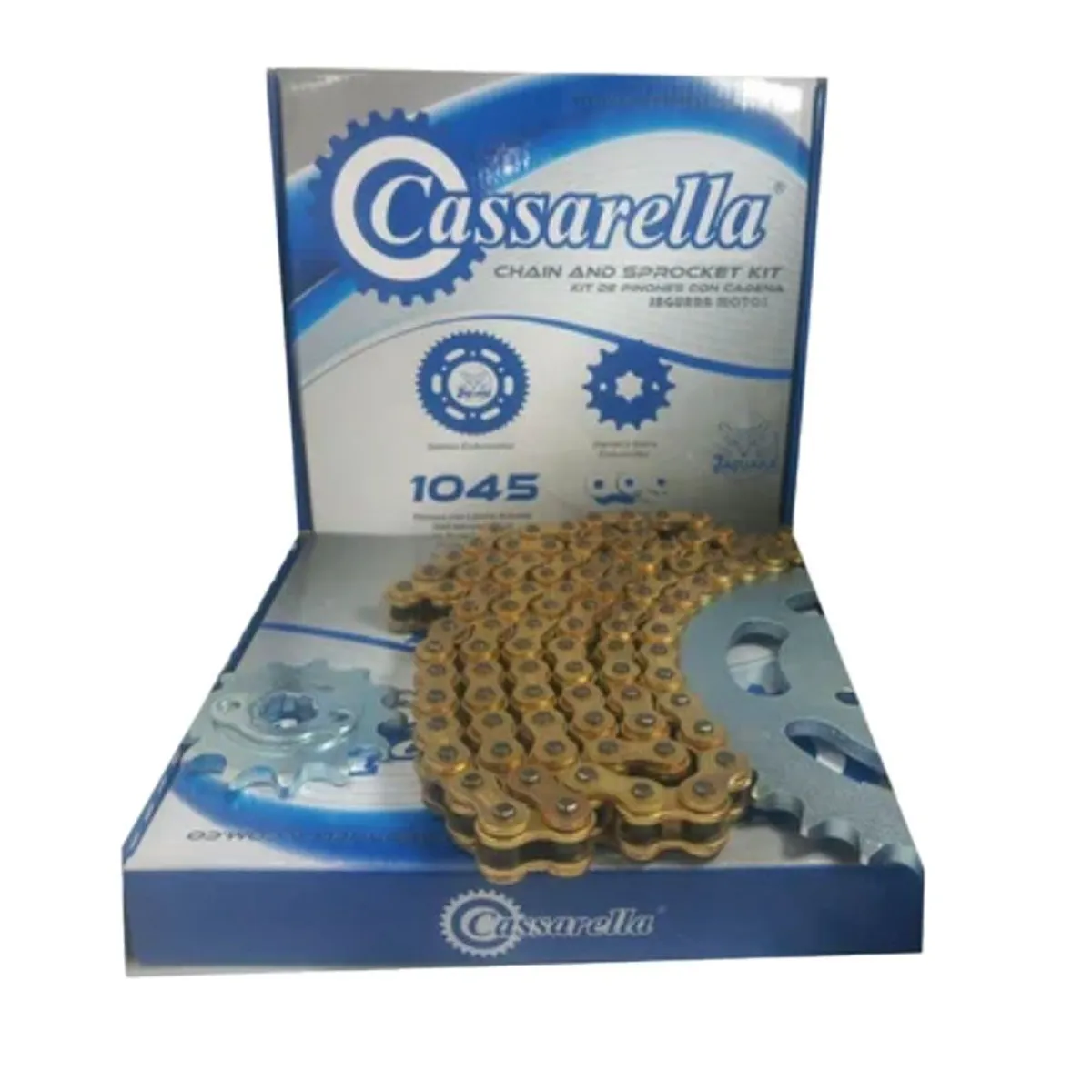 GENERICO - Kit Arrastre Pulsar Ns 150 Cadena Dorada Cassarella