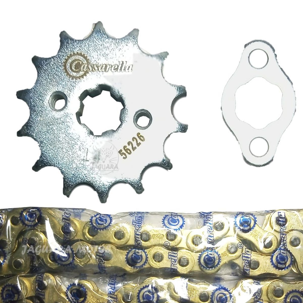 GENERICO - Kit Arrastre Ignitor 125 Hero Cadena Dorada Cassarella