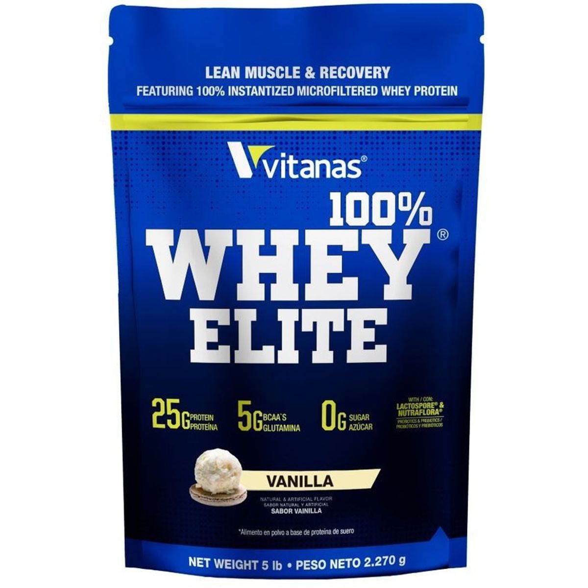 VITANAS - 100% Whey Elite 5 libras Vitanas - Proteina Limpia