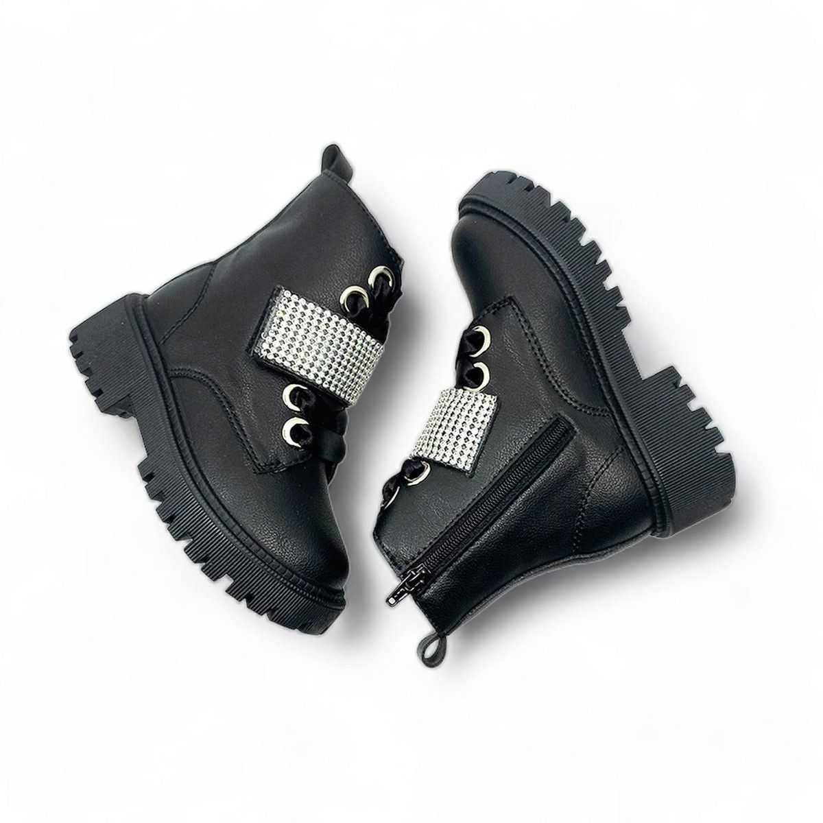 PAPOS - Botas Niñas Luz de Luna Negras - Negro