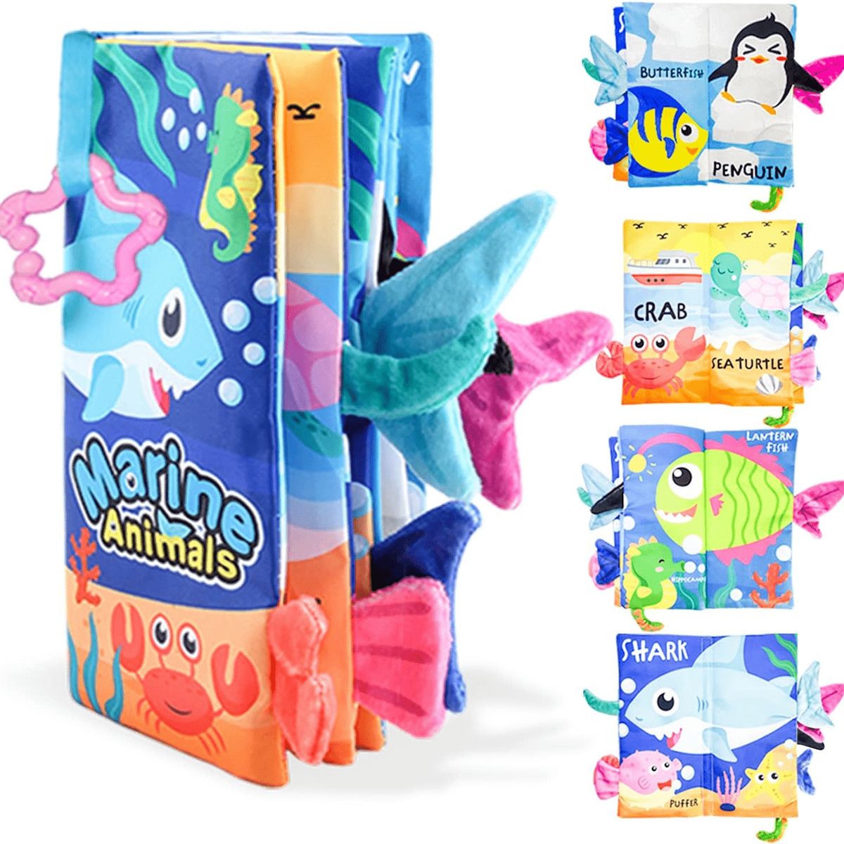 BABY ON - Libro Sensorial Estimulación Temprana Texturas Oceano