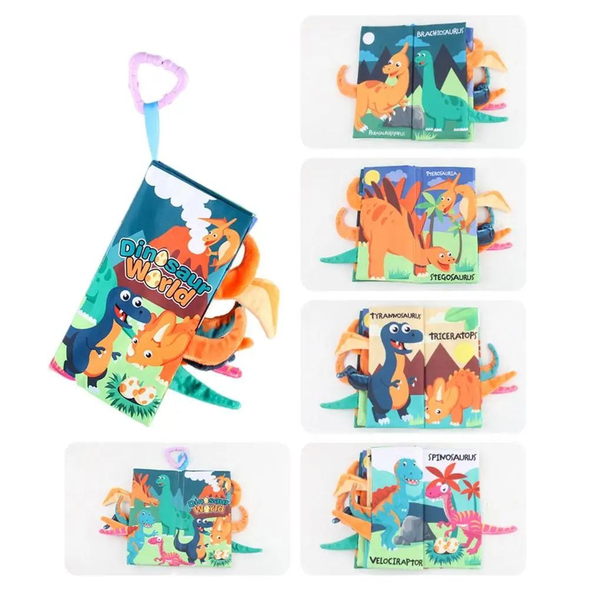 BABY ON - Libro Sensorial Estimulación Temprana Texturas Dinosaurio