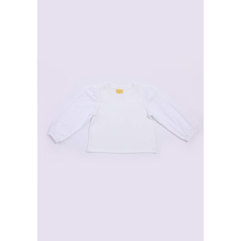 BABY PLANET - Camiseta Blanca Manga Larga Para Bebé Niña Baby Planet