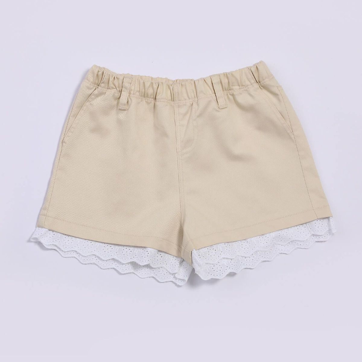BABY PLANET - Short Café Con Detalles En La Bota Para Bebé Niña Baby Planet.-