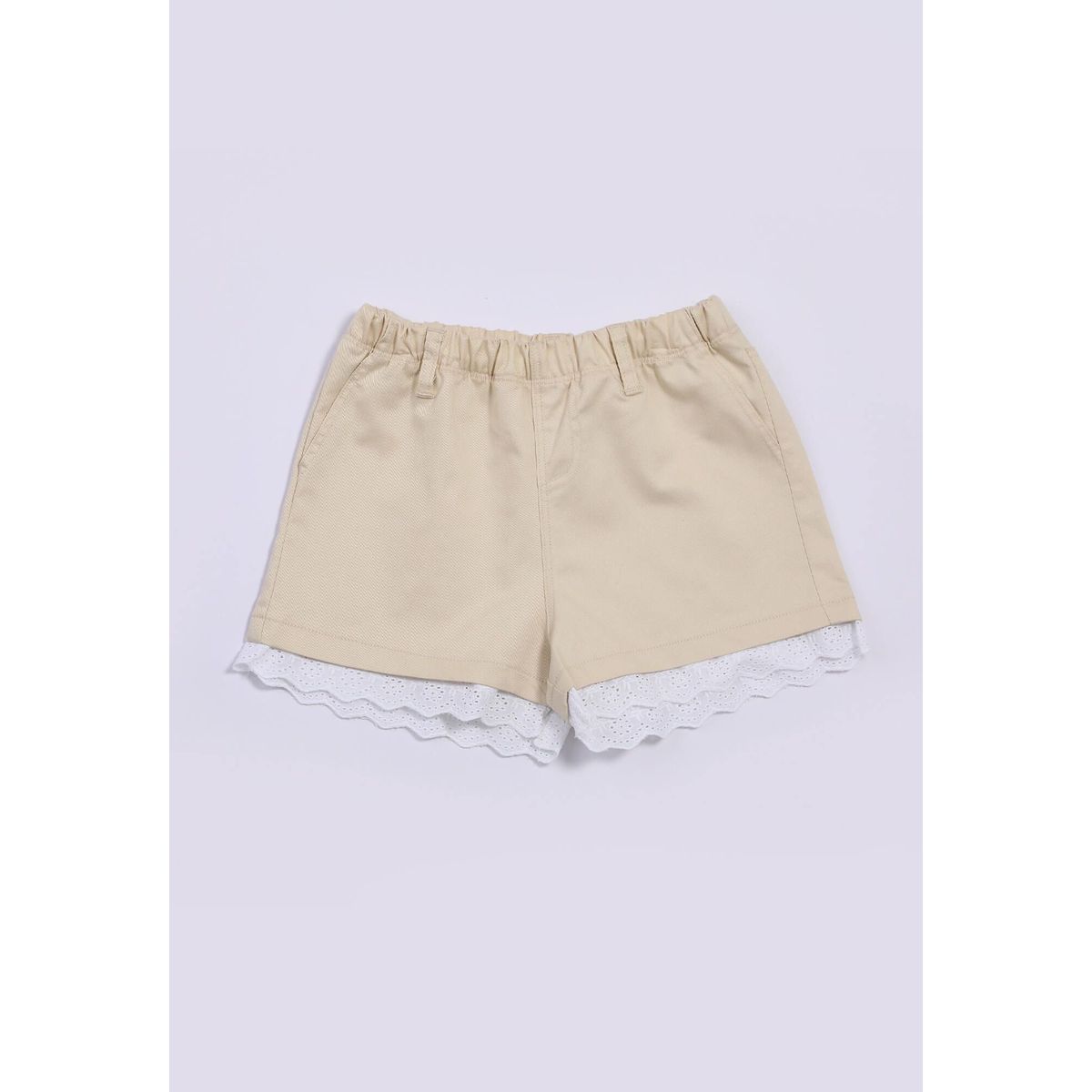 BABY PLANET - Short Café Con Detalles En La Bota Para Bebé Niña Baby Planet.-