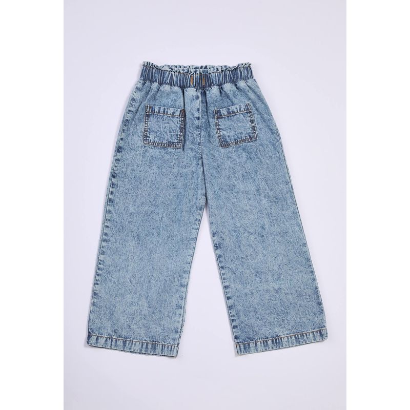 BABY PLANET - Pantalón Azul Con Bolsillos Para Bebé Niña Baby Planet