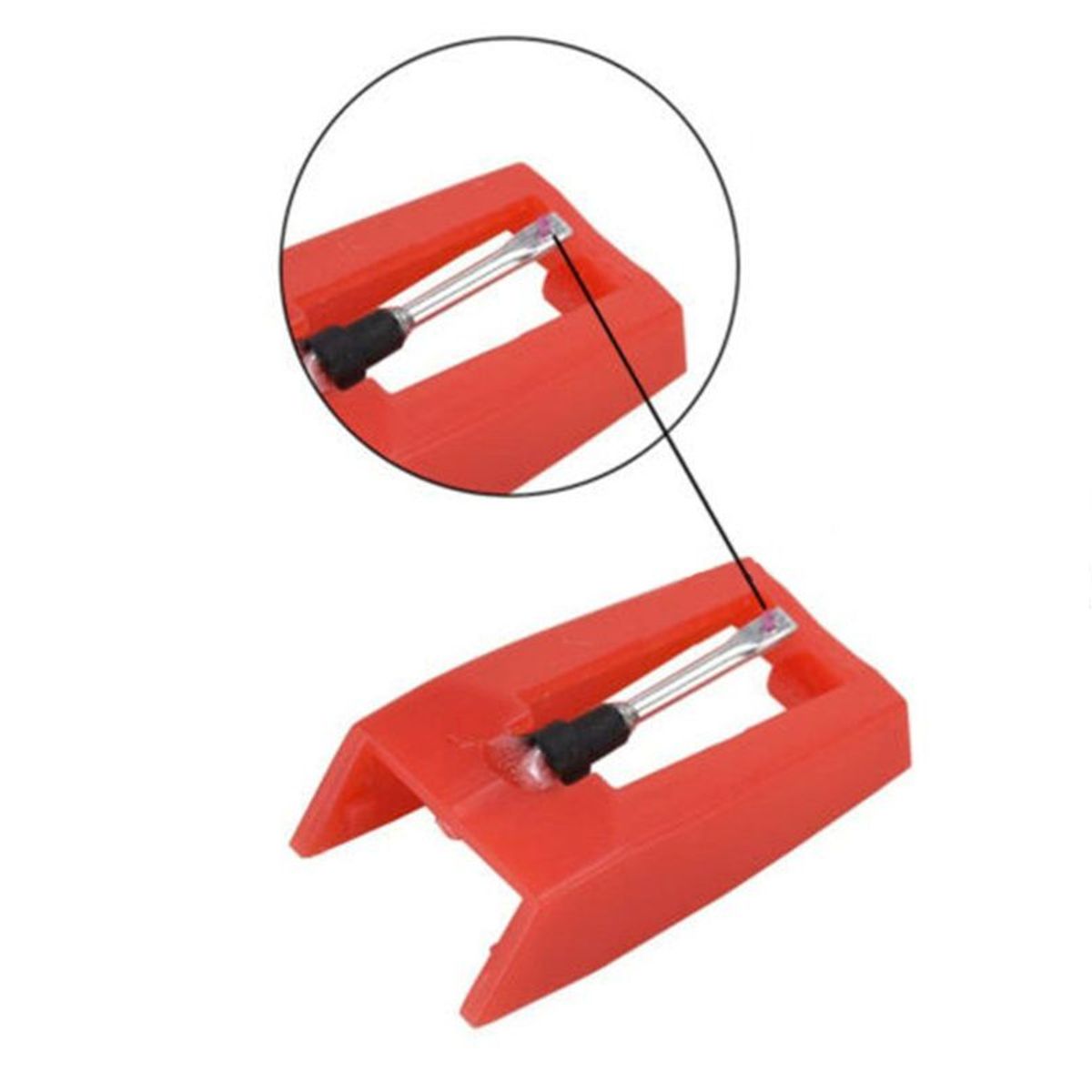 GENERICO - Aguja Stylus Needle Repuesto Para Tocadiscos Metal Np1 Np6