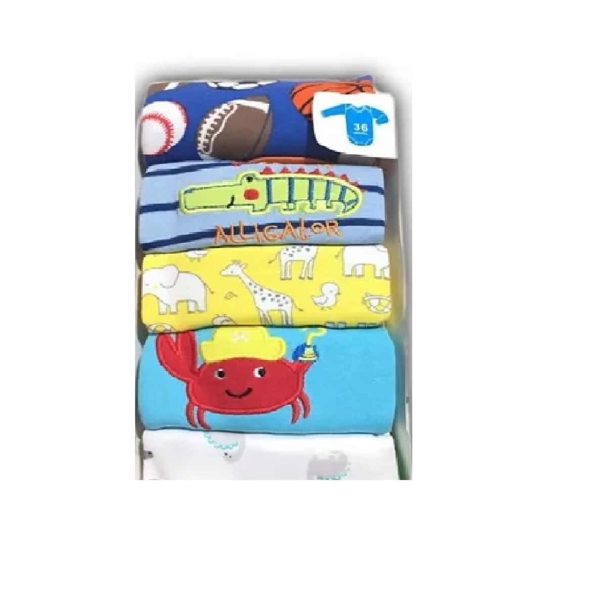 MUNDO BEBE - Bodies body Mamelucos manga larga para bebe niño x5 unid bebé