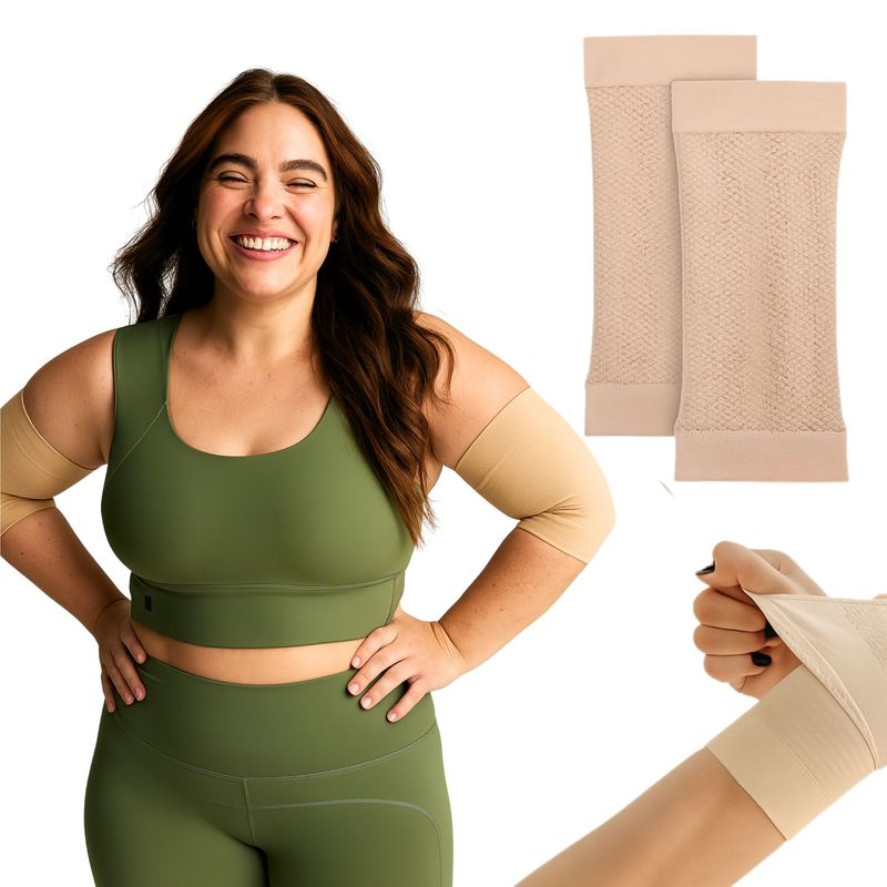 GENERICO - Mangas Anti Flacidez Reductor Beige