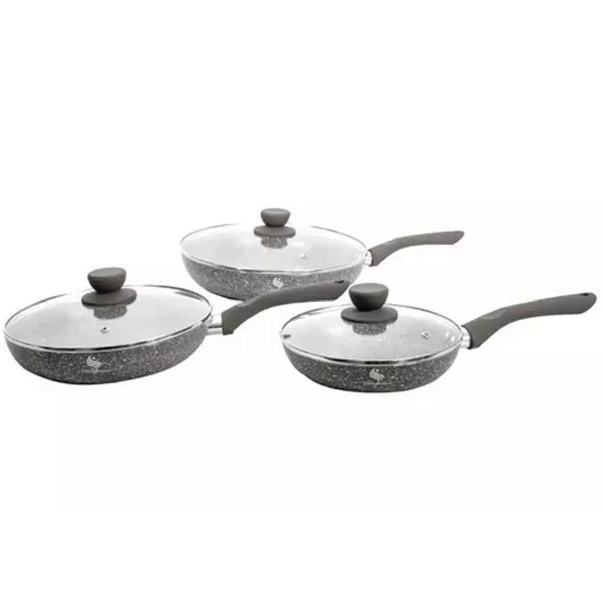 SCHAFFHAUSEN - Ollas Sartén En Piedra Volcánica Antiadherente Color Cafe_.