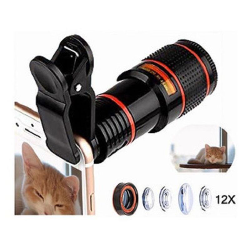 GENERICO - Lente Zoom 12x Celular Smartphone Telescopio Fotografia Pro