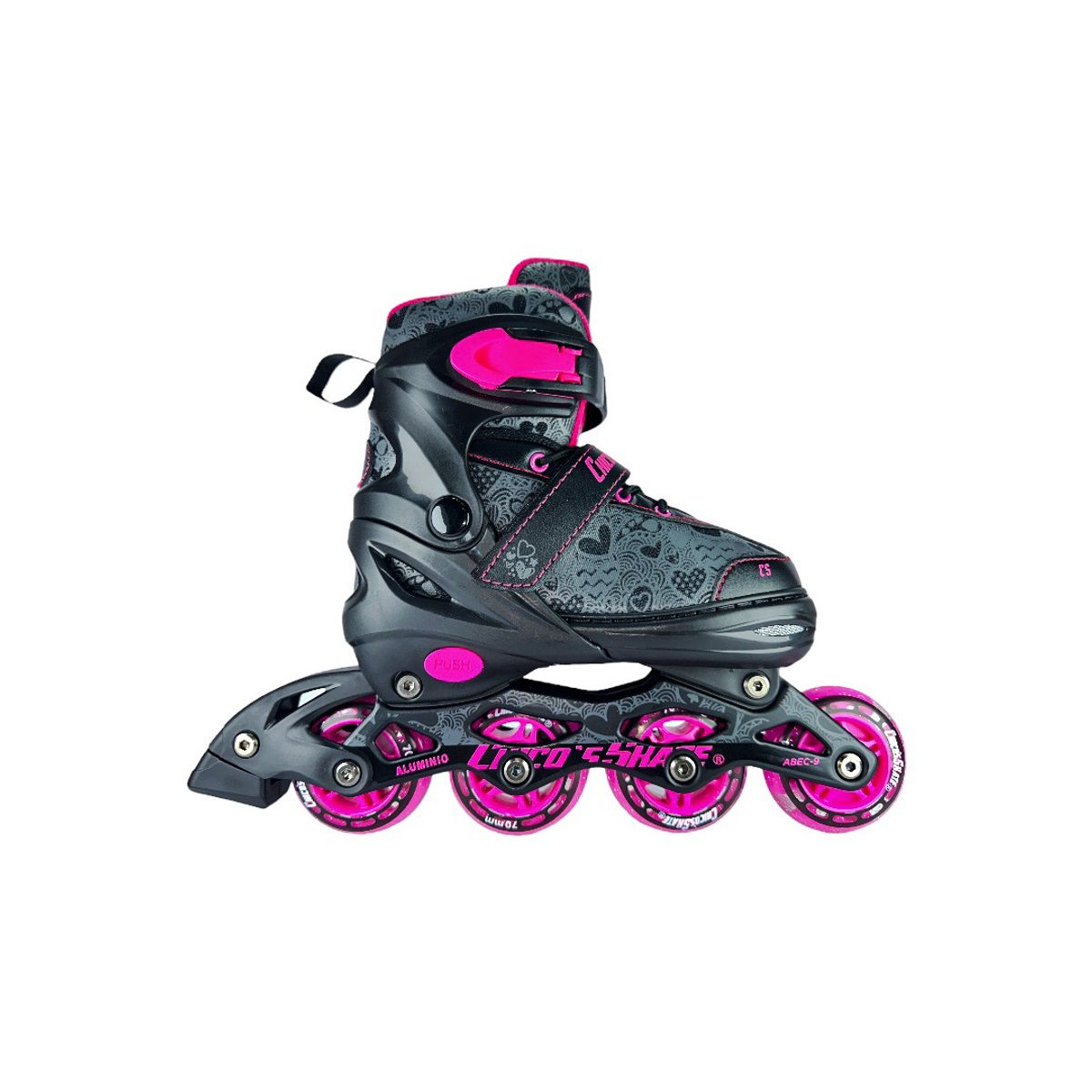 CHICOS - Patines En Linea Semiprofesionales Kit Chicos S Fucsia