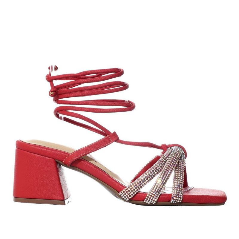 ZAVATTY - Sandalia tacon para mujer 1608-Z562 ROJO ZAVATTY
