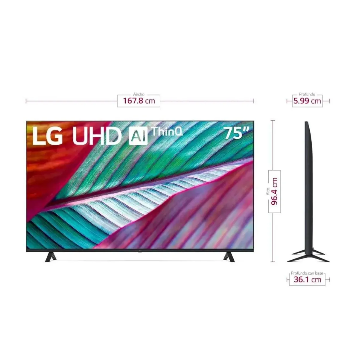 LG - Televisor LG 75 Pulgadas Smart Tv 4k UHD Incluye Control Magic 75UR