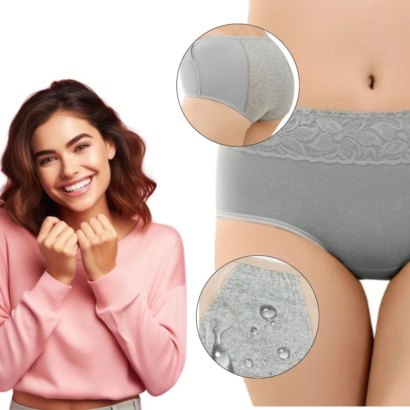 GENERICO - Pantys Panties Bragas Cucos Menstruales 4 Capas Absorbentes