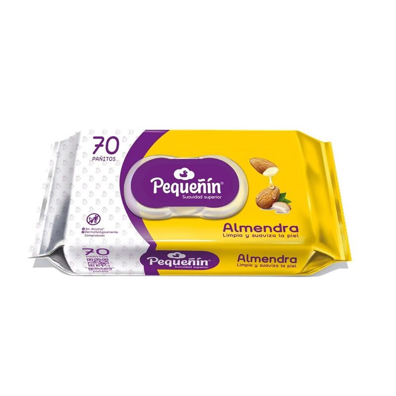 PEQUEÑIN - Toallitas Humedas Pequeñin Almendra X 70 Unidades