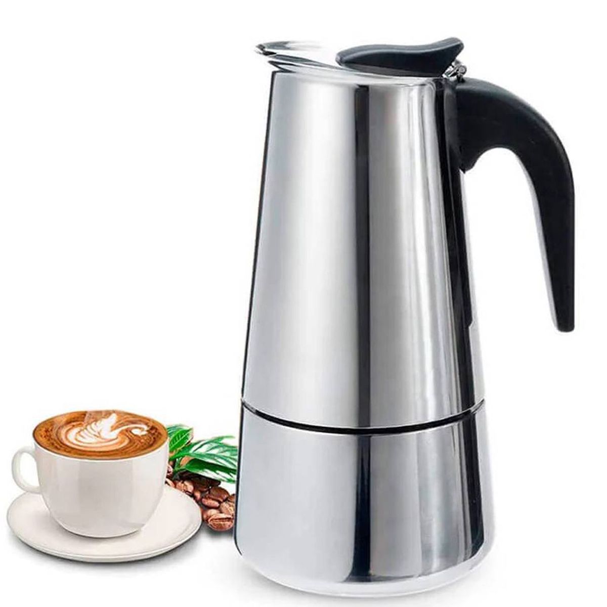 ONE PIXEL - Cafetera Italiana Expreso Acero Inoxidable 9 Tazas-