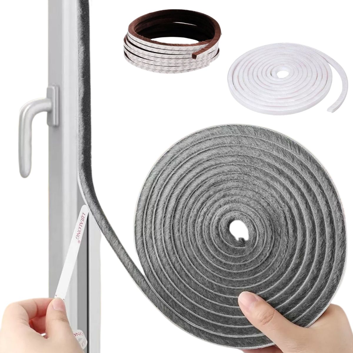 GENERICO - Cinta Adhesiva Repele Ruido Polvo Ventanas Puertas Gris