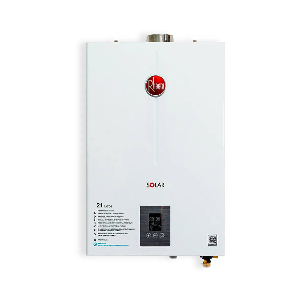 RHEEM - Calentador De Agua 21lt Gas Natural Tiro Forzado Dig Rheem