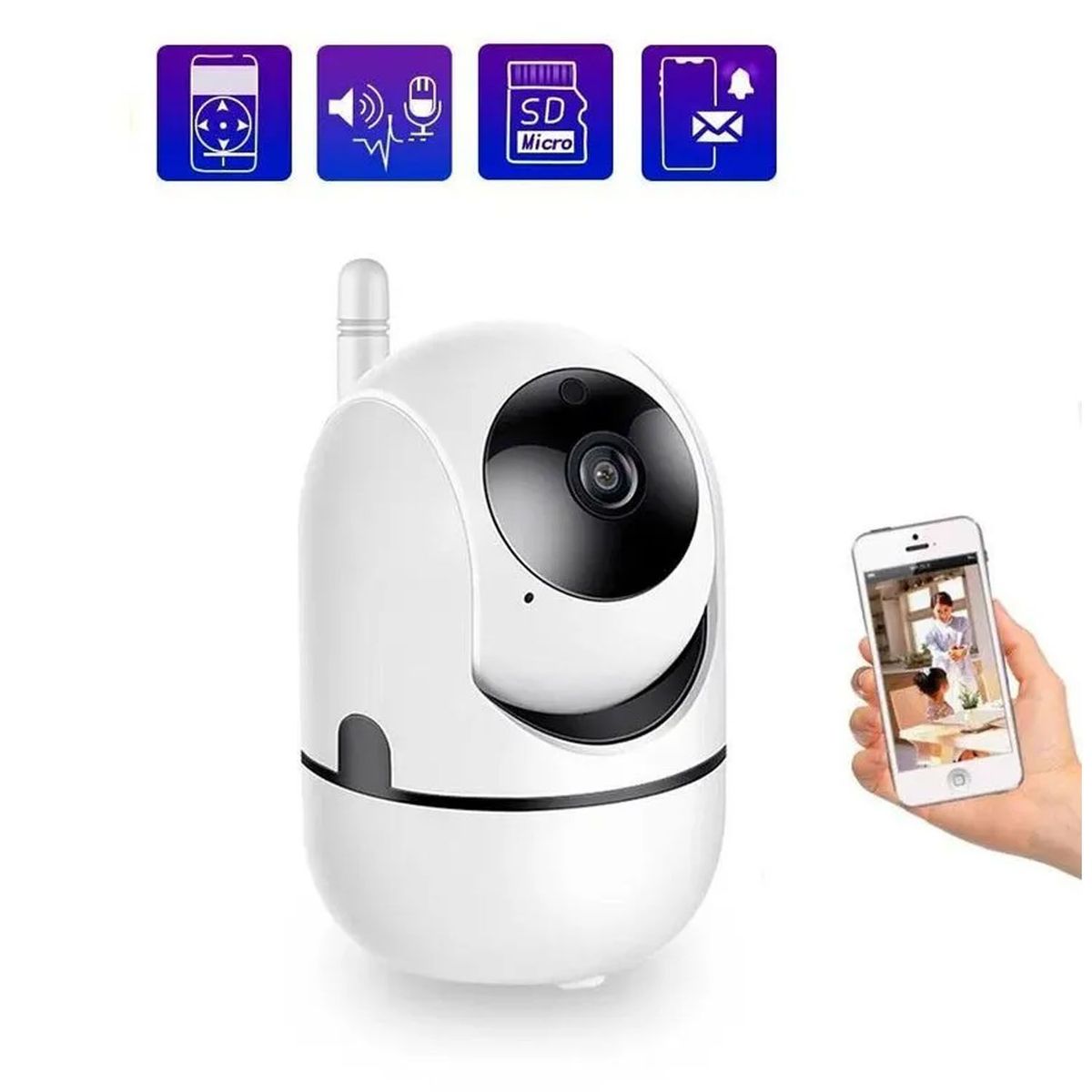 ONE PIXEL - Cámara Inteligente Ip Wifi 1080 HD Seguridad 360° Nocturna