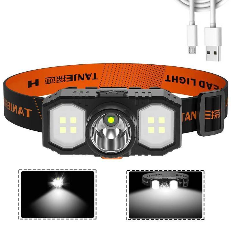 GENERICO - Linterna Led De Cabeza Recargable Impermeable Minera 3 Modos
