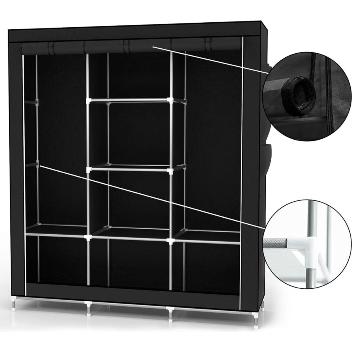 GENERICO - Closet Organizador De Ropa Desarmable 7 Estantes Modelo 083