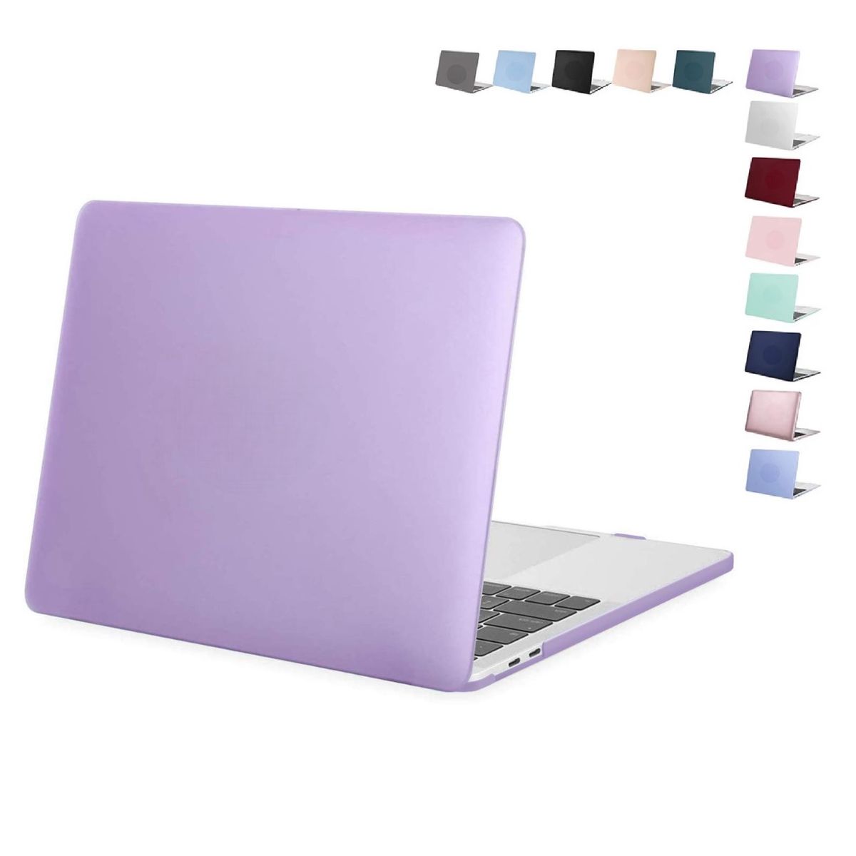 GENERICO - Carcasa Protector Para Macbook Air 13 Chip M2 M3 M4 2022 a 2025 Antideslizante Mate - Morado