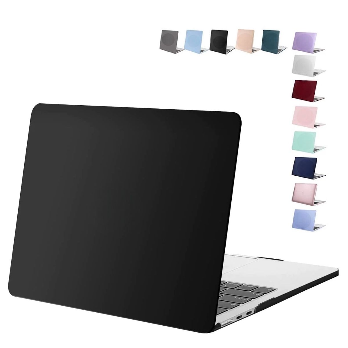 GENERICO - Carcasa Protector Para Macbook Air 13 Chip M2 M3 M4 2022 a 2025 Antideslizante Mate - Color Negro