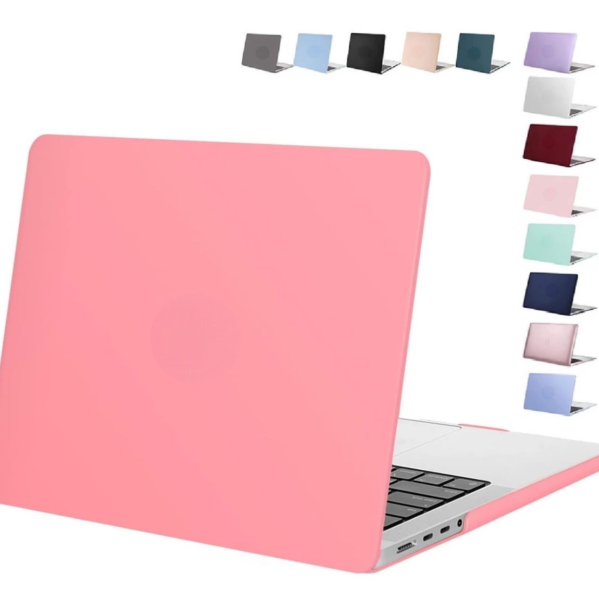 GENERICO - Carcasa Protector Para Macbook Air 13 Chip M2 M3 M4 2022 a 2025 Antideslizante Mate - Rosado