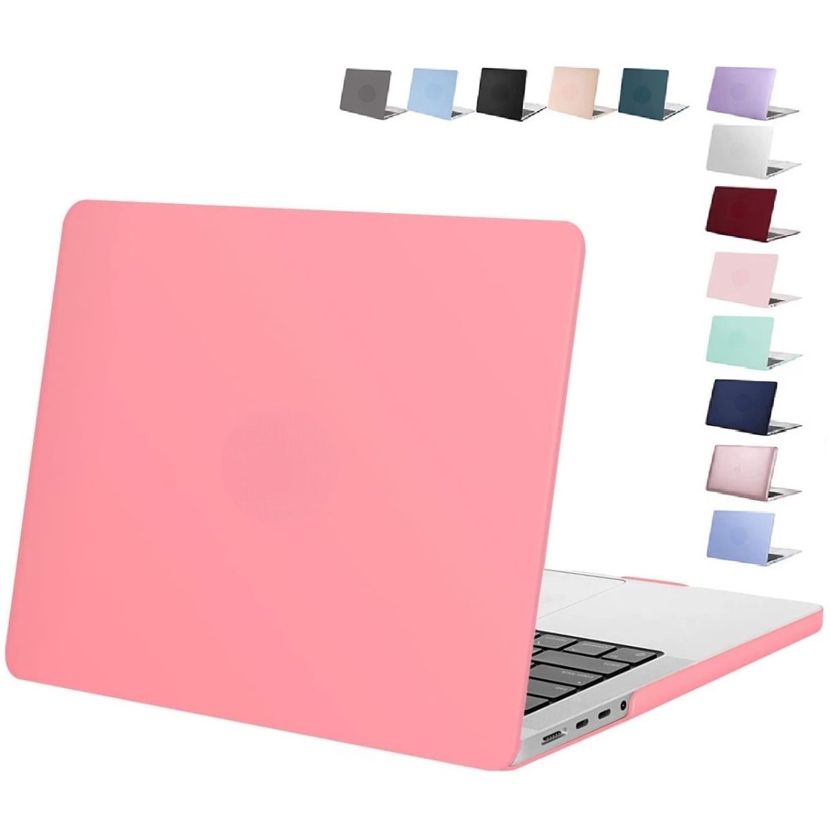 GENERICO - Carcasa Protector Para Macbook Air 13 Chip M2 M3 M4 2022 a 2025 Antideslizante Mate - Rosado