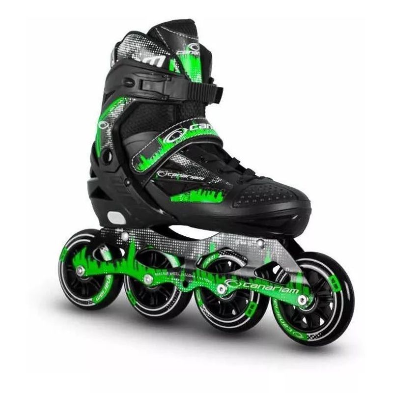 CANARIAM - Patines Canariam Roller Team  Semiprofesional Negro - Verde