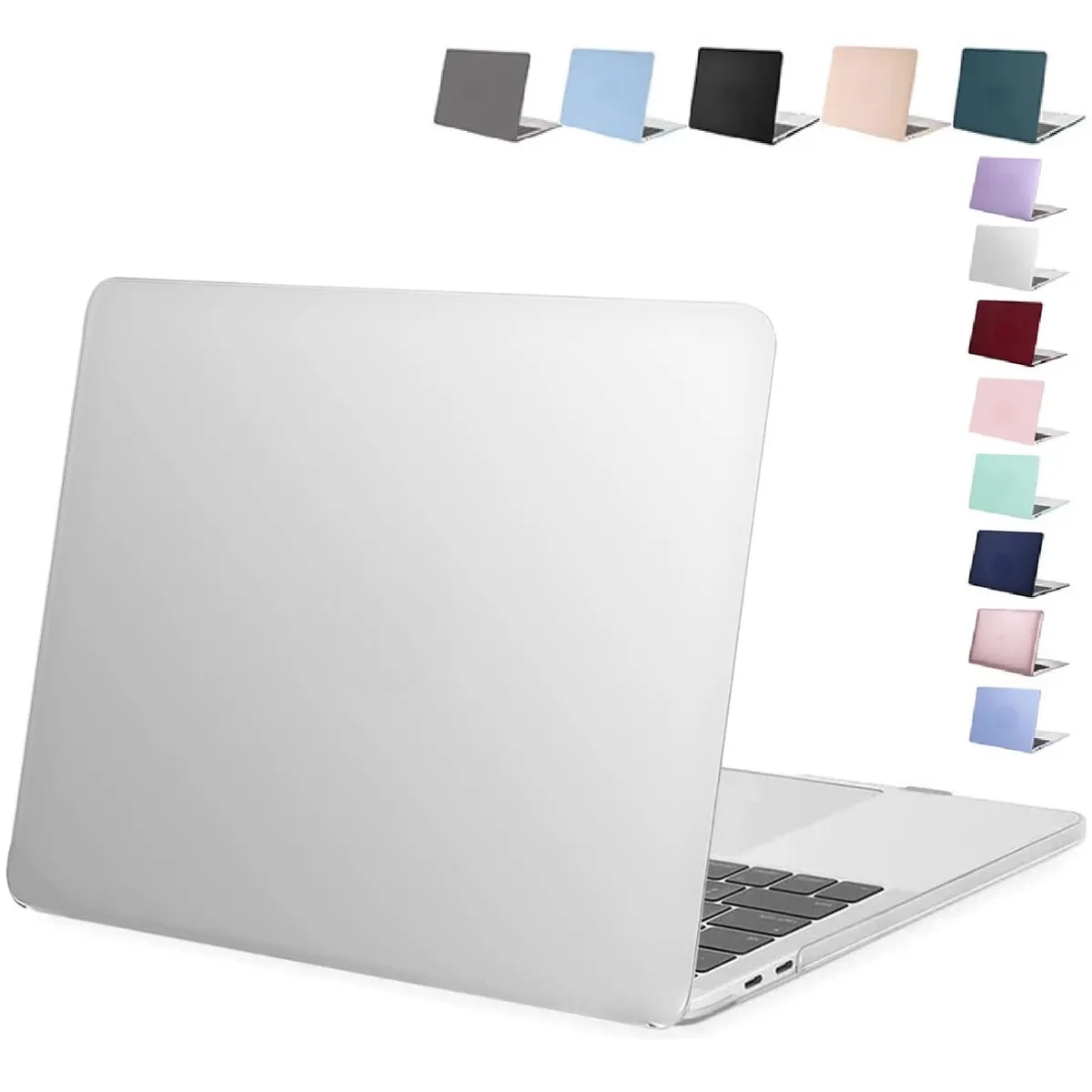 GENERICO - Carcasa Protector Para Macbook Air 13 Chip M2 M3 M4 2022 a 2025 Antideslizante Mate Color Transparen