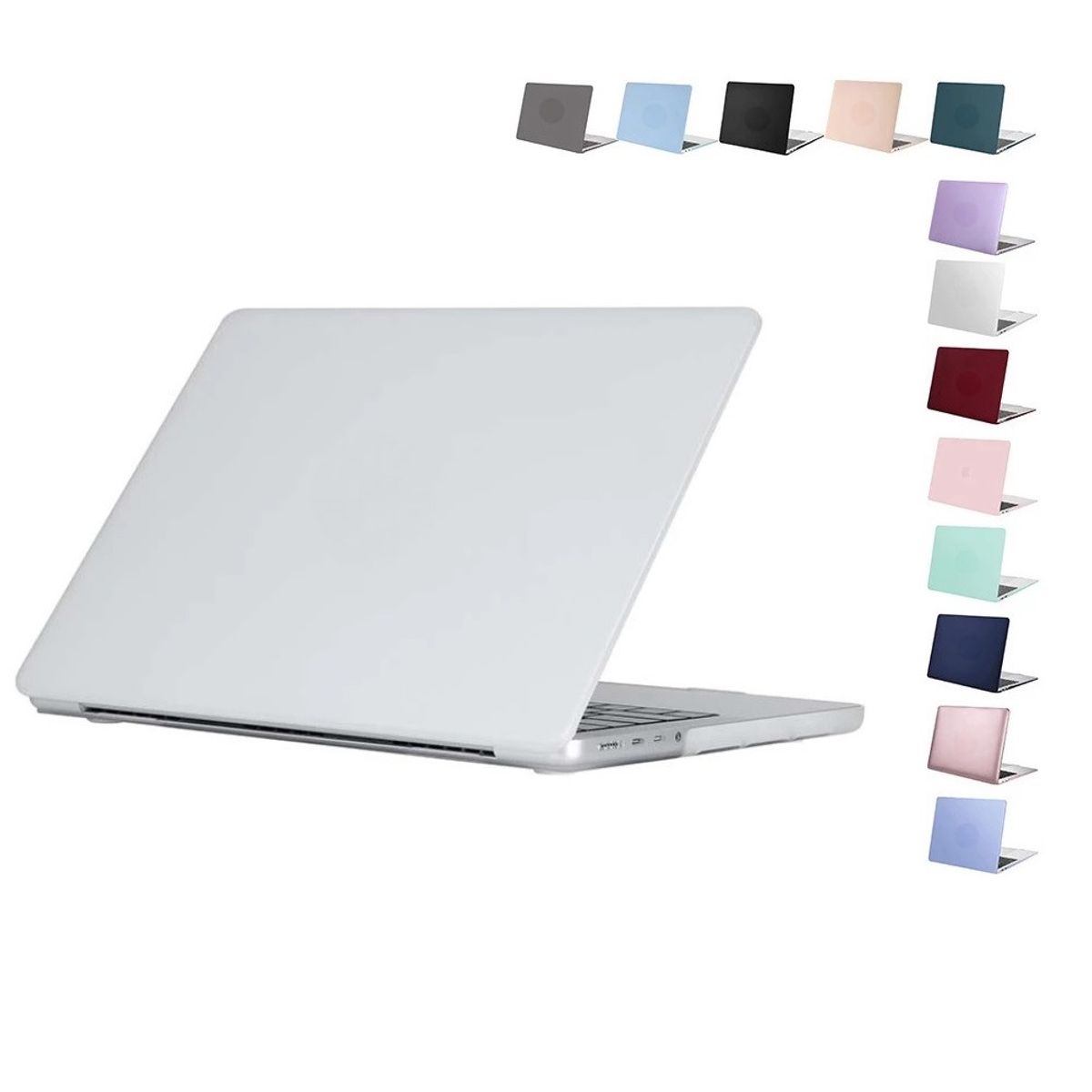 GENERICO - Carcasa Protector Para Macbook Pro 14 Chip M1 a M5 2021 a 2025 Antideslizante Mate - Transparente