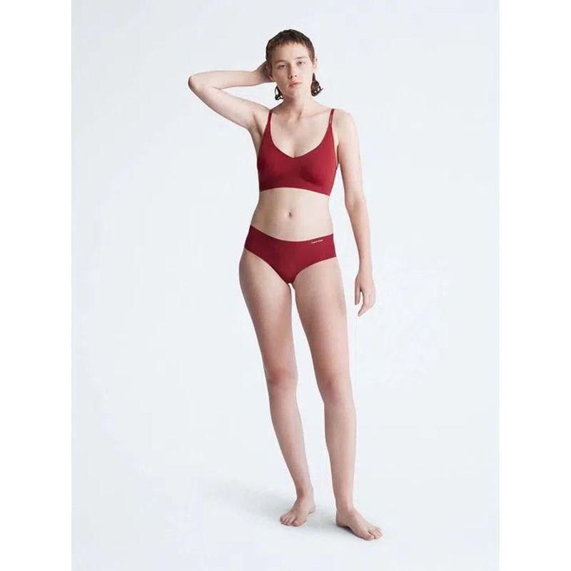 CALVIN KLEIN - Pantie Hípster De Talle Alto Mujer Rojo